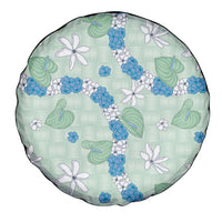 Hawaii Anthurium Tiare Pikake Lei Spare Tire Cover Omaomao Lauhala Art Pattern