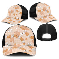 Hawaii Anthurium Tiare Pikake Lei Baseball Net Cap Alani Lauhala Art Pattern