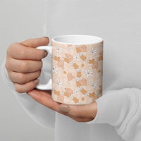 Hawaii Anthurium Tiare Pikake Lei Ceramic Mug Alani Lauhala Art Pattern