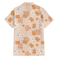 Hawaii Anthurium Tiare Pikake Lei Family Matching Off Shoulder Maxi Dress and Hawaiian Shirt Alani Lauhala Art Pattern