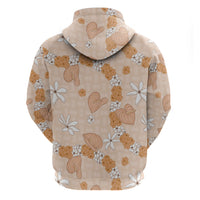 Hawaii Anthurium Tiare Pikake Lei Hoodie Alani Lauhala Art Pattern