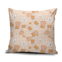 Hawaii Anthurium Tiare Pikake Lei Pillow Cover Alani Lauhala Art Pattern