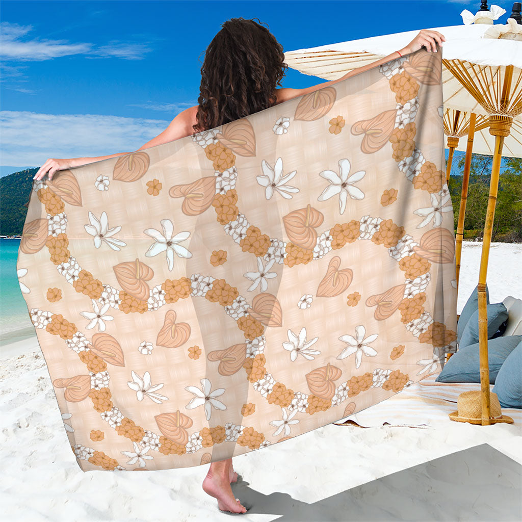 Hawaii Anthurium Tiare Pikake Lei Sarong Alani Lauhala Art Pattern