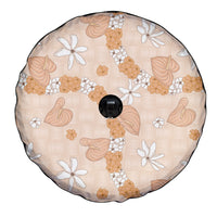 Hawaii Anthurium Tiare Pikake Lei Spare Tire Cover Alani Lauhala Art Pattern