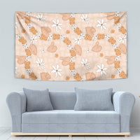 Hawaii Anthurium Tiare Pikake Lei Tapestry Alani Lauhala Art Pattern