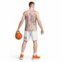 Hawaii Anthurium Tiare Pikake Lei Basketball Jersey Akala Lauhala Art Pattern