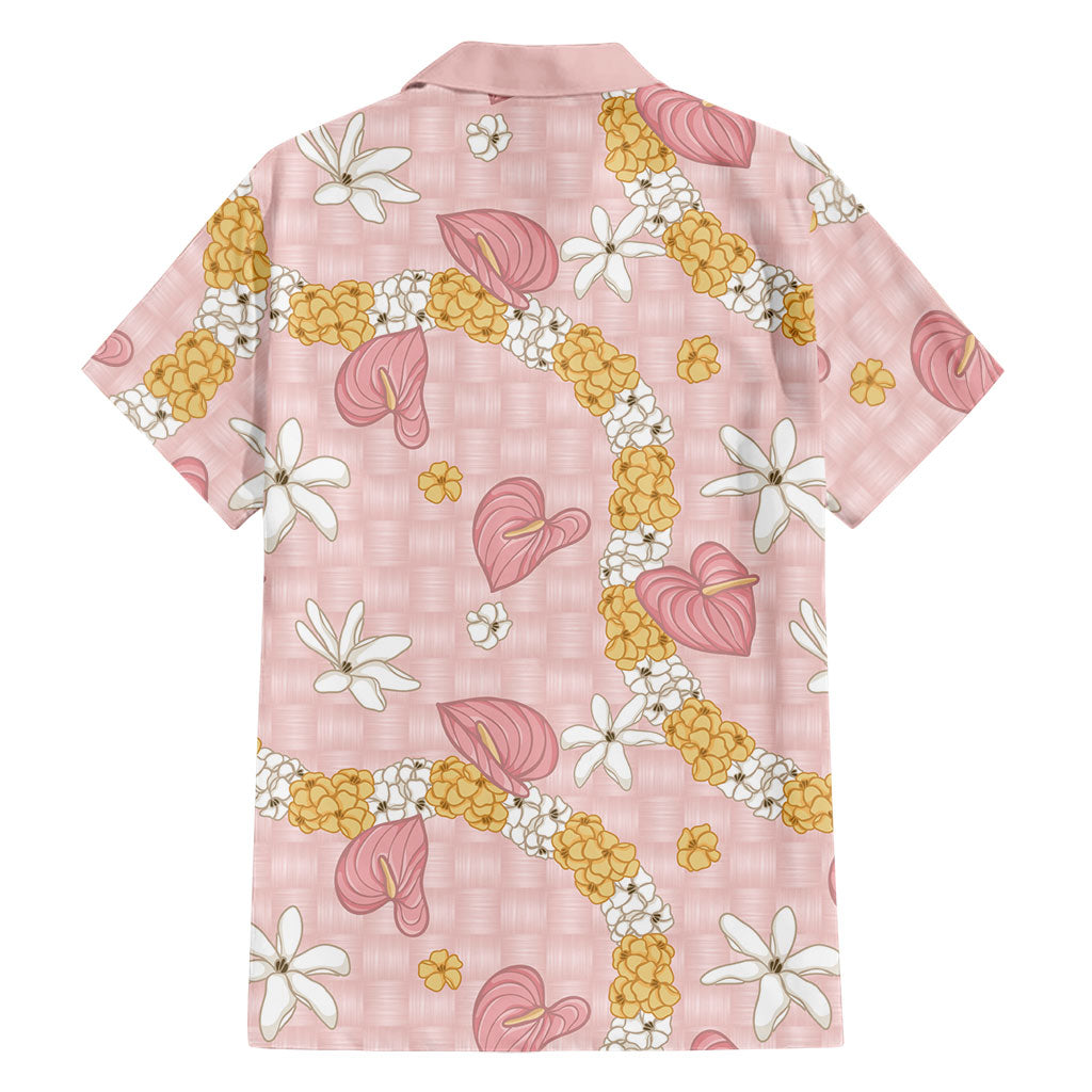 Hawaii Anthurium Tiare Pikake Lei Family Matching Mermaid Dress and Hawaiian Shirt Akala Lauhala Art Pattern LT01 - Polynesian Pride