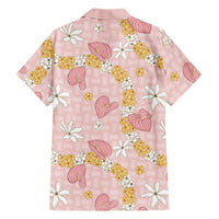 Hawaii Anthurium Tiare Pikake Lei Family Matching Off The Shoulder Long Sleeve Dress and Hawaiian Shirt Akala Lauhala Art Pattern LT01 - Polynesian Pride