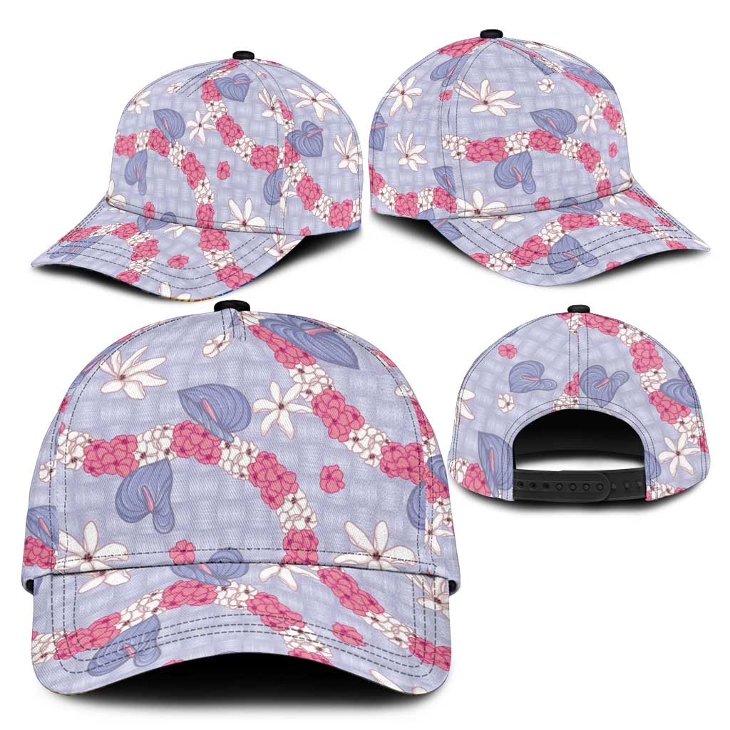Hawaii Anthurium Tiare Pikake Lei Classic Cap Poni Lauhala Art Pattern