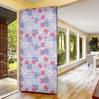 Hawaii Anthurium Tiare Pikake Lei Door Cover Poni Lauhala Art Pattern