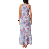Hawaii Anthurium Tiare Pikake Lei Family Matching Tank Maxi Dress and Hawaiian Shirt Poni Lauhala Art Pattern LT01 - Polynesian Pride