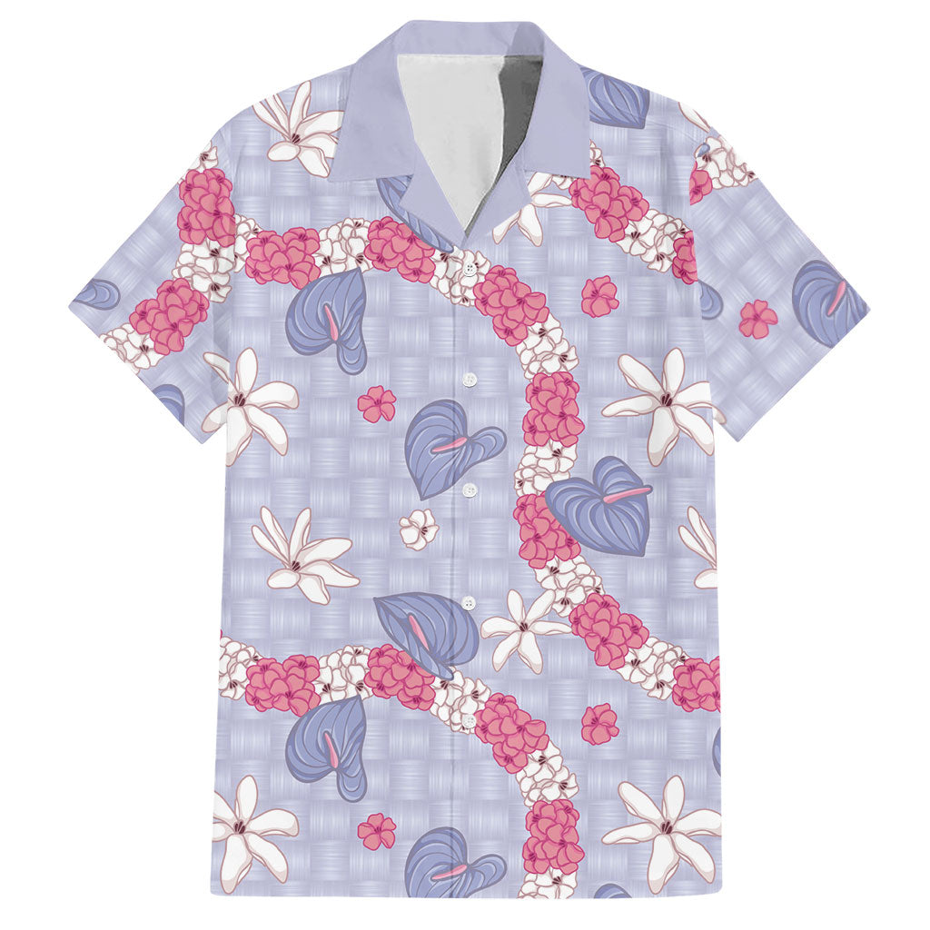Hawaii Anthurium Tiare Pikake Lei Hawaiian Shirt Poni Lauhala Art Pattern