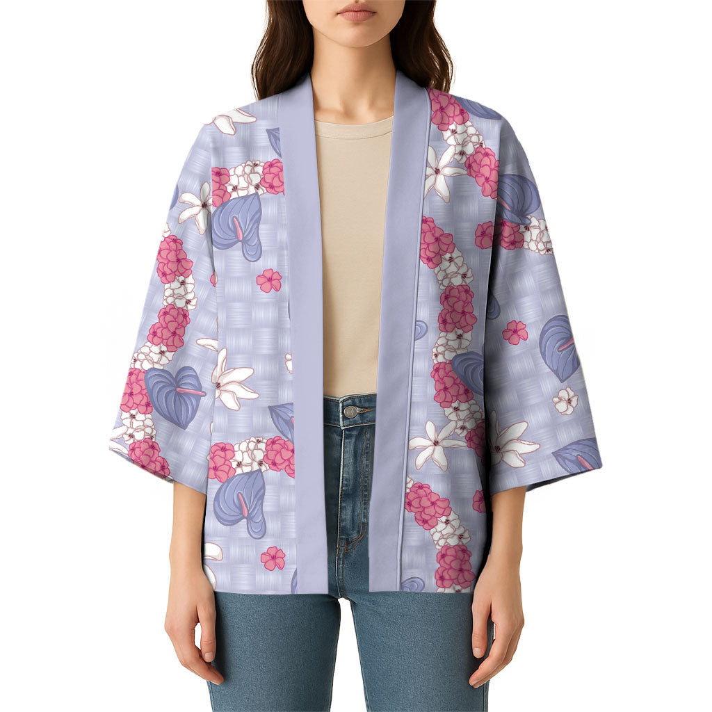 Hawaii Anthurium Tiare Pikake Lei Kimono Poni Lauhala Art Pattern