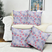 Hawaii Anthurium Tiare Pikake Lei Pillow Cover Poni Lauhala Art Pattern