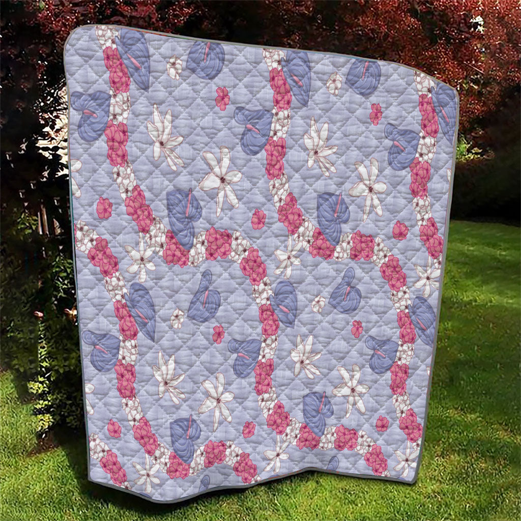 Hawaii Anthurium Tiare Pikake Lei Quilt Poni Lauhala Art Pattern