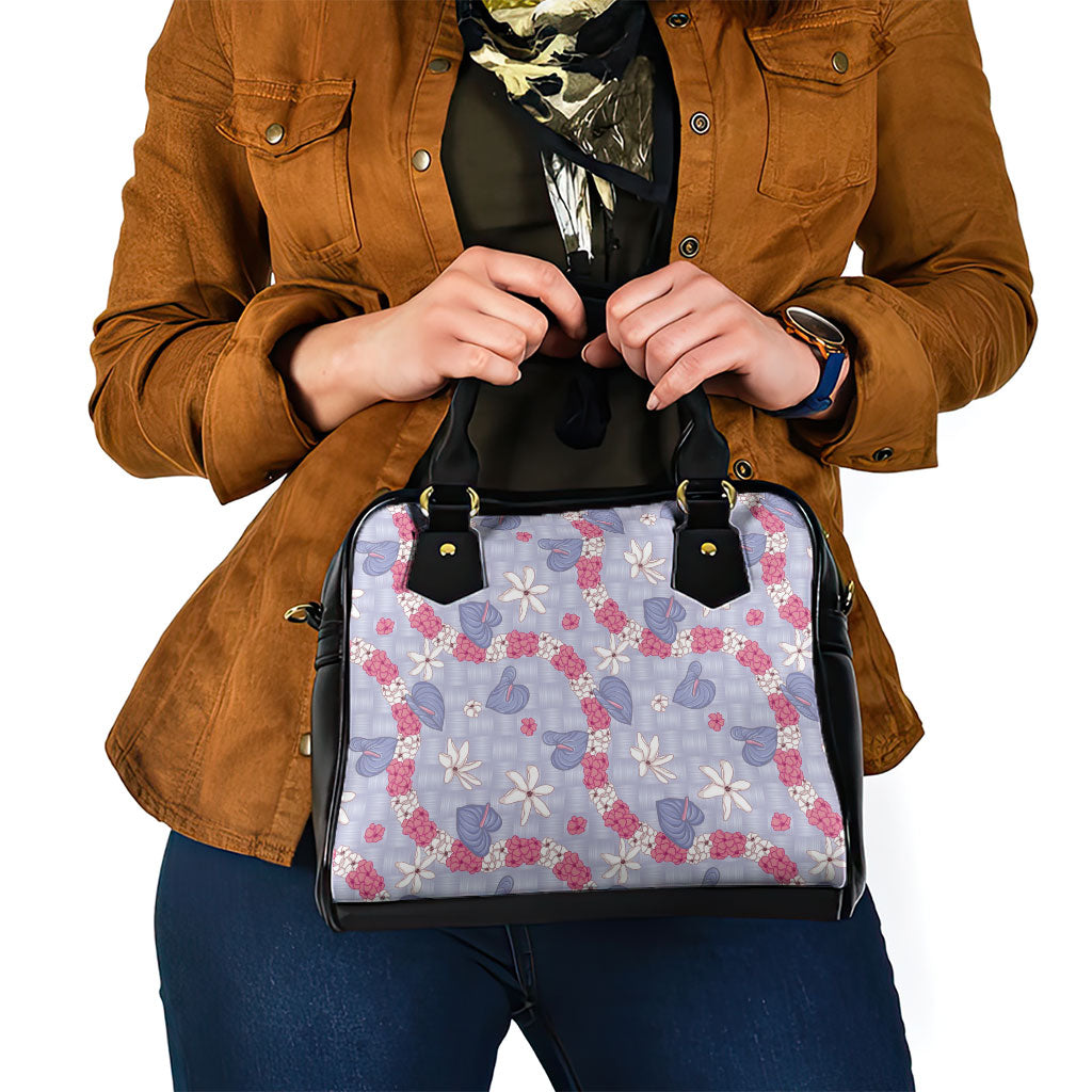 Hawaii Anthurium Tiare Pikake Lei Shoulder Handbag Poni Lauhala Art Pattern