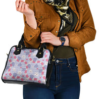 Hawaii Anthurium Tiare Pikake Lei Shoulder Handbag Poni Lauhala Art Pattern