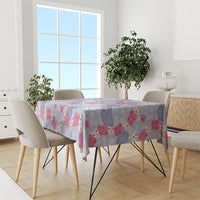Hawaii Anthurium Tiare Pikake Lei Tablecloth Poni Lauhala Art Pattern