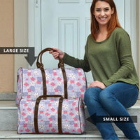 Hawaii Anthurium Tiare Pikake Lei Travel Bag Poni Lauhala Art Pattern