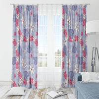 Hawaii Anthurium Tiare Pikake Lei Window Curtain Poni Lauhala Art Pattern