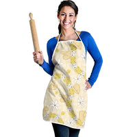 Hawaii Anthurium Tiare Pikake Lei Apron Melemele Lauhala Art Pattern