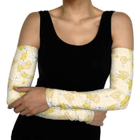 Hawaii Anthurium Tiare Pikake Lei Arm Sleeves Melemele Lauhala Art Pattern