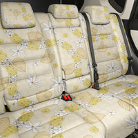 Hawaii Anthurium Tiare Pikake Lei Back Car Seat Cover Melemele Lauhala Art Pattern
