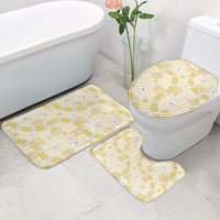 Hawaii Anthurium Tiare Pikake Lei Bathroom Set Melemele Lauhala Art Pattern