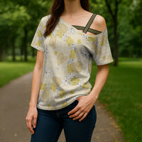 Hawaii Anthurium Tiare Pikake Lei Cross Shoulder Shirt Melemele Lauhala Art Pattern
