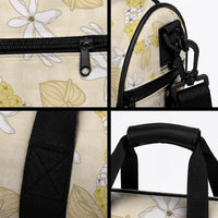 Hawaii Anthurium Tiare Pikake Lei Duffle Bag Melemele Lauhala Art Pattern LT01 - Polynesian Pride