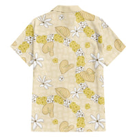 Hawaii Anthurium Tiare Pikake Lei Family Matching Off The Shoulder Long Sleeve Dress and Hawaiian Shirt Melemele Lauhala Art Pattern LT01 - Polynesian Pride