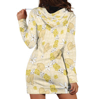 Hawaii Anthurium Tiare Pikake Lei Hoodie Dress Melemele Lauhala Art Pattern