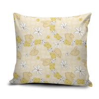 Hawaii Anthurium Tiare Pikake Lei Pillow Cover Melemele Lauhala Art Pattern
