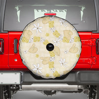 Hawaii Anthurium Tiare Pikake Lei Spare Tire Cover Melemele Lauhala Art Pattern