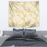 Hawaii Anthurium Tiare Pikake Lei Tapestry Melemele Lauhala Art Pattern