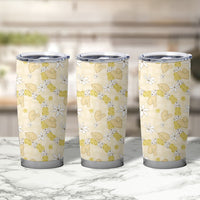 Hawaii Anthurium Tiare Pikake Lei Tumbler Cup Melemele Lauhala Art Pattern