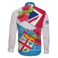 Fiji Day Family Matching Off Shoulder Long Sleeve Dress and Hawaiian Shirt Fijian Hibiscus Special Version LT01 - Polynesian Pride