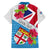 Personalised Fiji Day Family Matching Off Shoulder Maxi Dress and Hawaiian Shirt Fijian Hibiscus Special Version LT01 - Polynesian Pride
