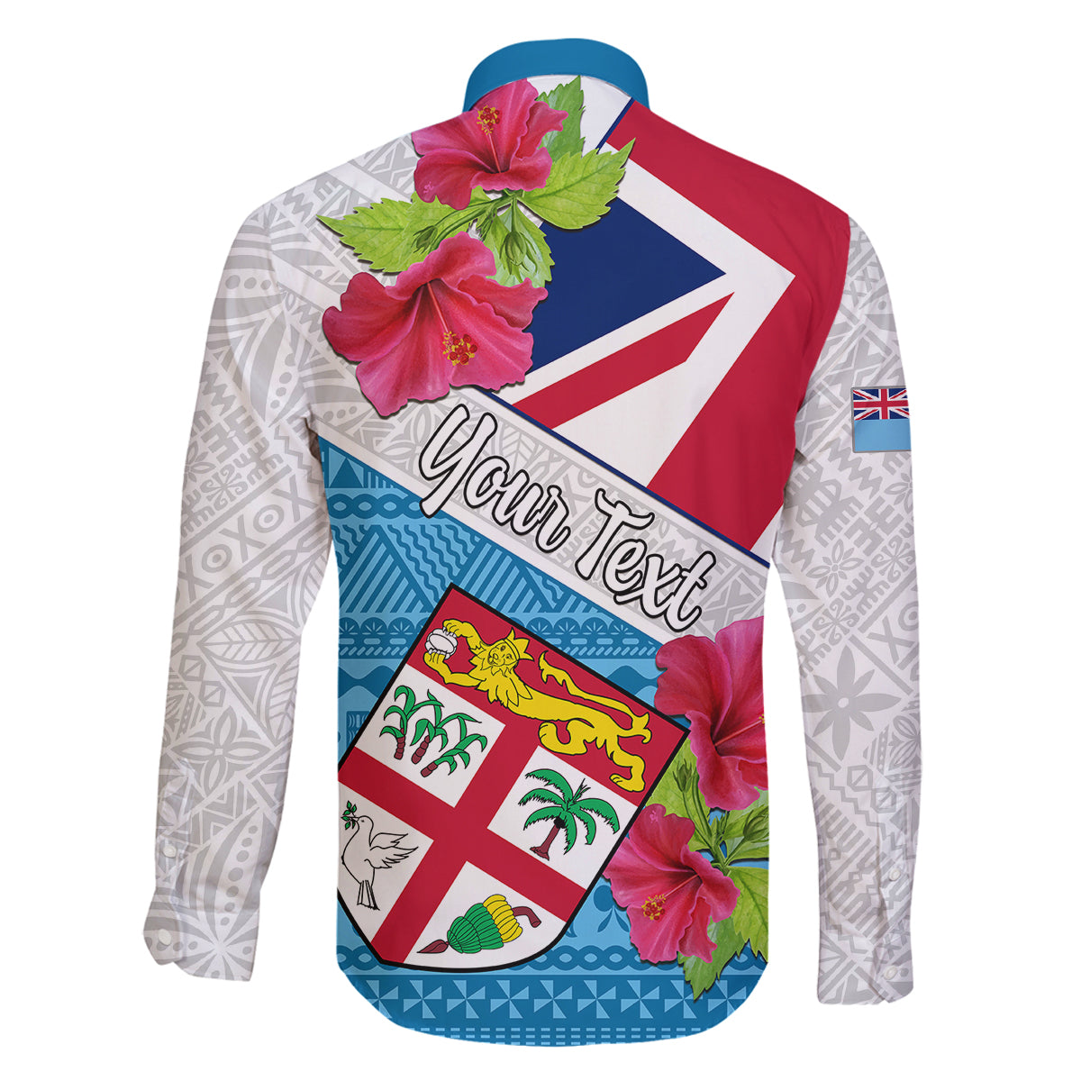 Personalised Fiji Day Family Matching Off Shoulder Maxi Dress and Hawaiian Shirt Fijian Hibiscus Special Version LT01 - Polynesian Pride