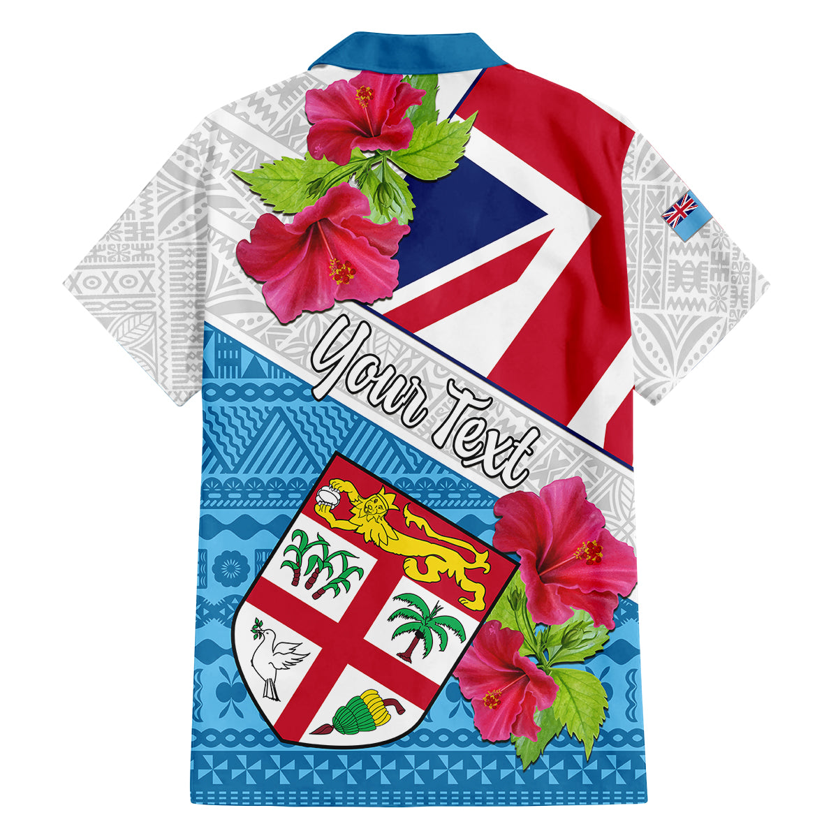 Personalised Fiji Day Family Matching Tank Maxi Dress and Hawaiian Shirt Fijian Hibiscus Special Version LT01 - Polynesian Pride