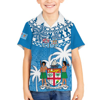 Personalised Fiji Kid Hawaiian Shirt Bula Fijian Tapa Pattern LT01 - Polynesian Pride