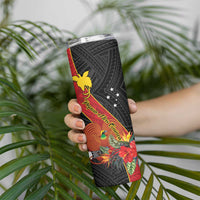 Papua New Guinea Skinny Tumbler Bird Of Paradise With Tropical Flower LT01 - Polynesian Pride