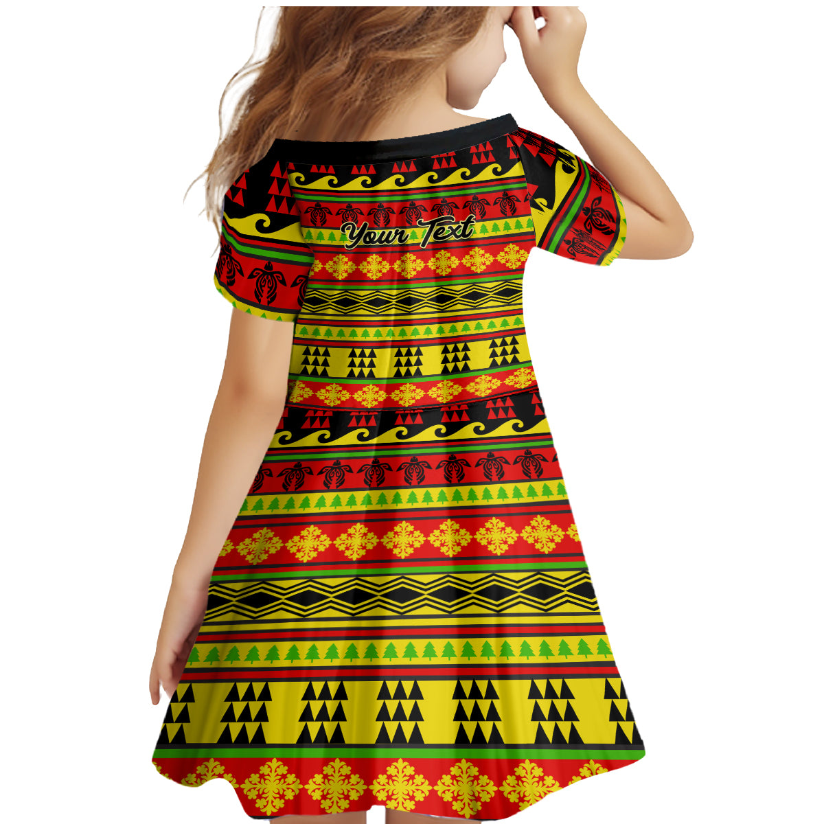 Custom Hawaii Christmas Family Matching Mermaid Dress and Hawaiian Shirt Hawaiian Quilt Pattern Reggae Version LT01 - Polynesian Pride