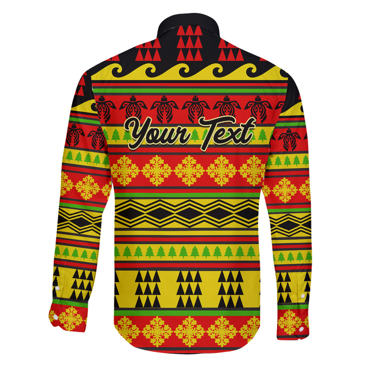 Custom Hawaii Christmas Family Matching Off Shoulder Short Dress and Hawaiian Shirt Hawaiian Quilt Pattern Reggae Version LT01 - Polynesian Pride