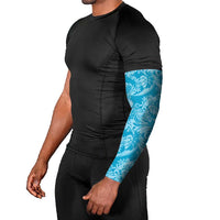Tahiti Ninamu Tiare Floral Arm Sleeves Monstera Palm Tropical Leaves - Polynesian Pride