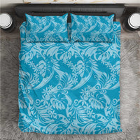 Tahiti Ninamu Tiare Floral Bedding Set Monstera Palm Tropical Leaves - Polynesian Pride
