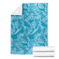 Tahiti Ninamu Tiare Floral Blanket Monstera Palm Tropical Leaves - Polynesian Pride