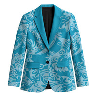 Tahiti Ninamu Tiare Floral Blazer Monstera Palm Tropical Leaves - Polynesian Pride