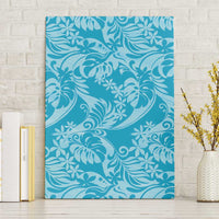 Tahiti Ninamu Tiare Floral Canvas Wall Art Monstera Palm Tropical Leaves - Polynesian Pride