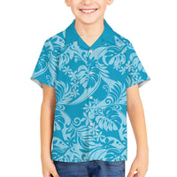 Tahiti Ninamu Tiare Floral Hawaiian Shirt Monstera Palm Tropical Leaves - Polynesian Pride